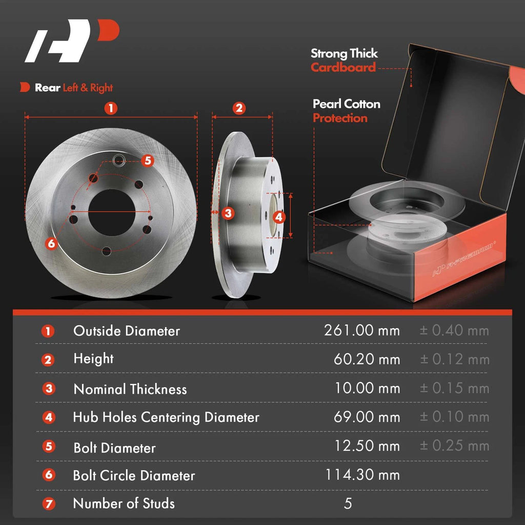 Rear Disc Rotors & Brake Pads for Mitsubishi Eclipse
