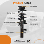 2X Front Complete Struts w/ Coil Spring for Ford Transit Connect (2014–2023)