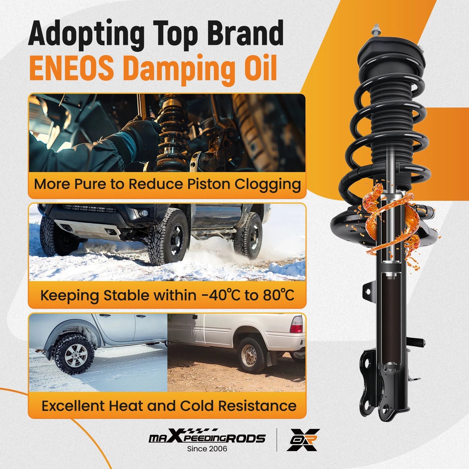 Set of 4 Struts with Coil Spring for Lexus RX300 (1999–2003) AWD