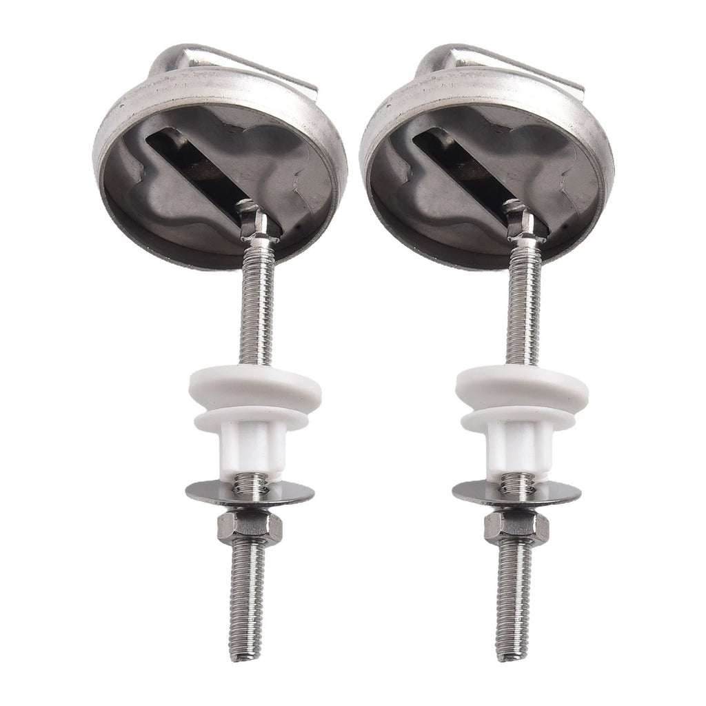 Toilet Seat Hinge Set of 2 for Stainless Steel (No Noise)