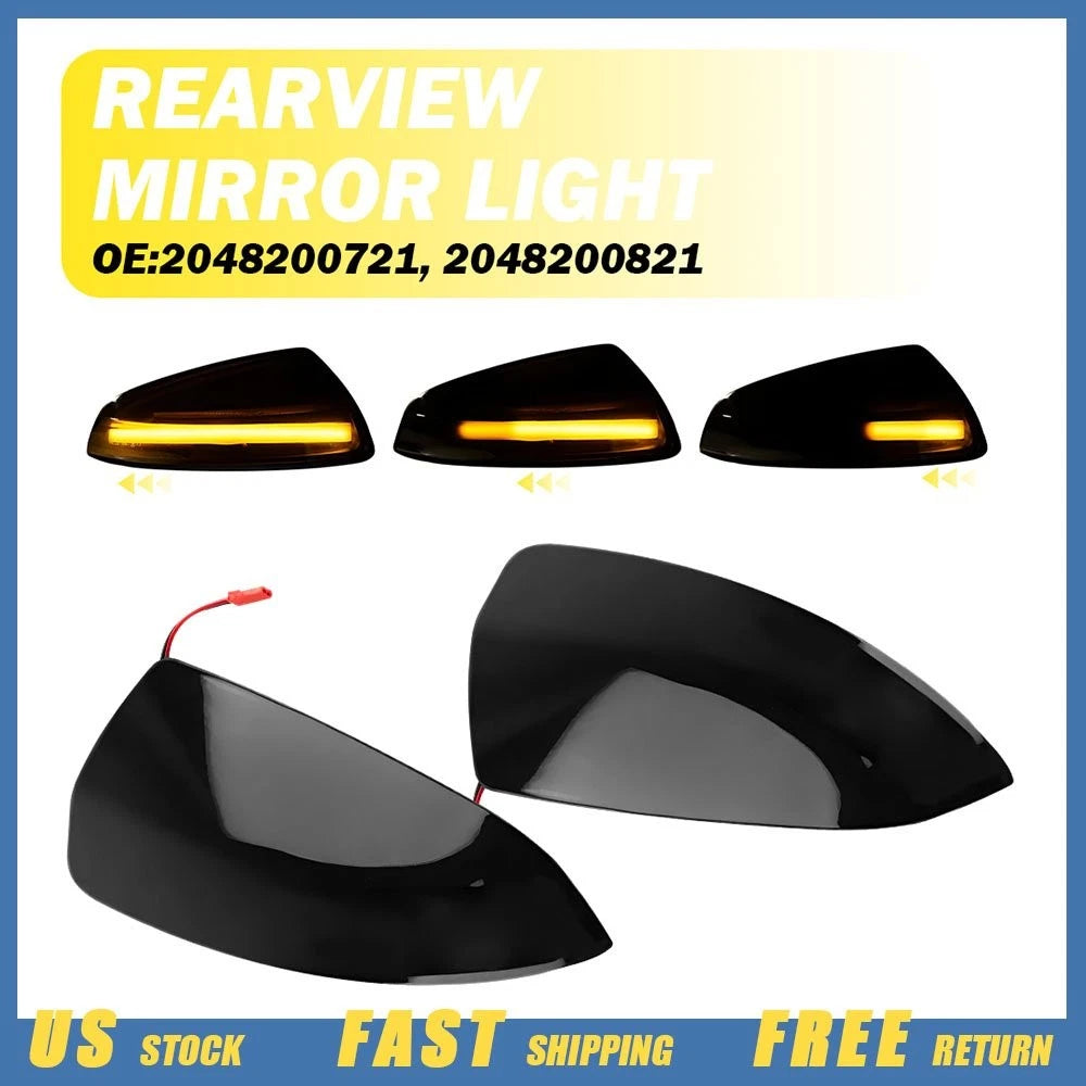 LED Dynamic Turn Signal Side Mirror Lights for Mercedes Benz S204 W204 W639