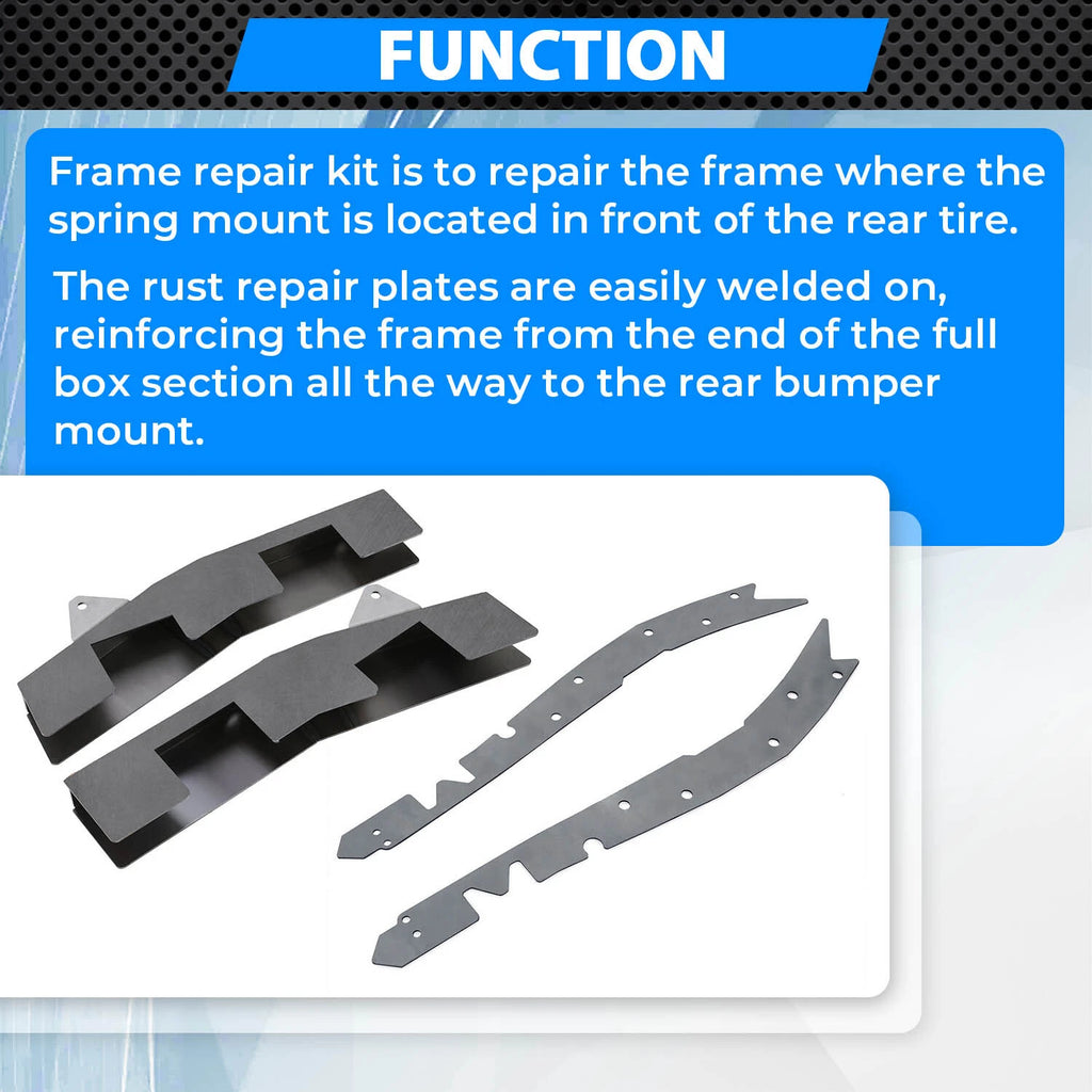 Mid Frame Rust Repair Kit + Repair Plate for Toyota Tacoma (1996–2004)