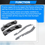 Mid Frame Rust Repair Kit + Repair Plate for Toyota Tacoma (1996–2004)