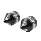 Black & White Front Axle Cap Nuts for Harley Touring Dyna Road King
