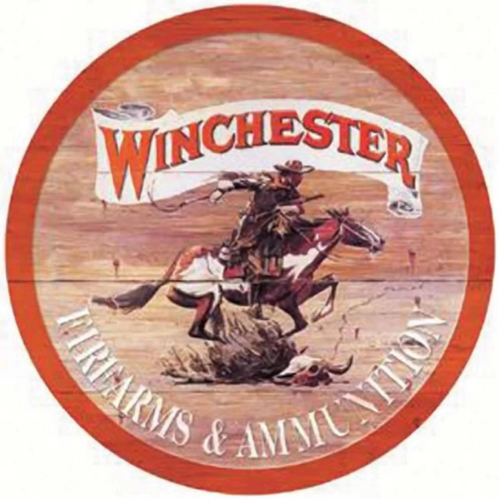 Vintage Replica Tin Metal Sign for Winchester Firearms