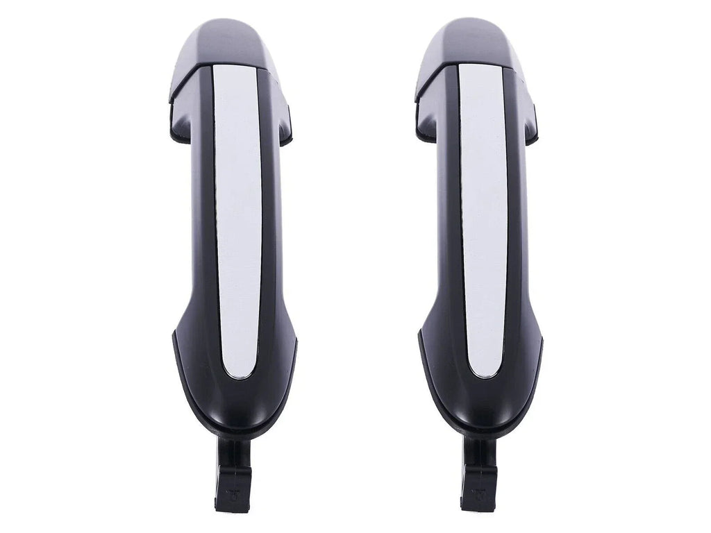 2x Rear LH+RH ChromeBlack Outer Door Handle for Hyundai Santa Fe CM (2005–2012)