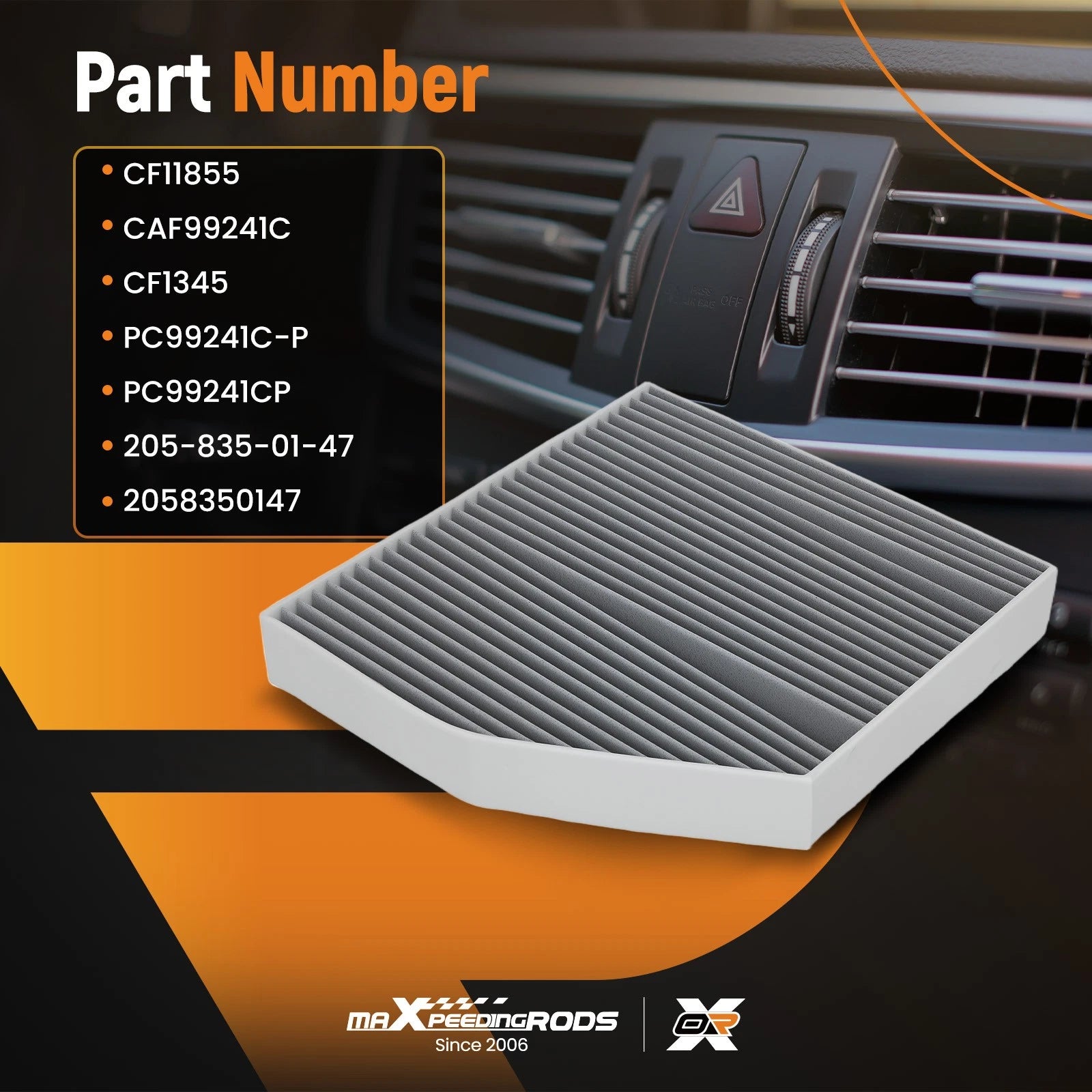 Cabin Air Filter for Mercedes-Benz C450 AMG E43 E450 (2016-2023)