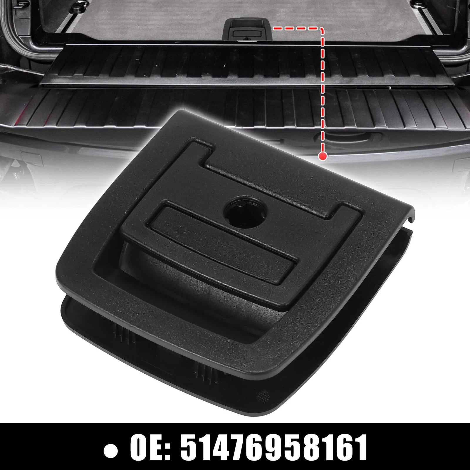 Rear Trunk Mat Carpet Handle for BMW X5 X6 (2006–2013) 51476958161