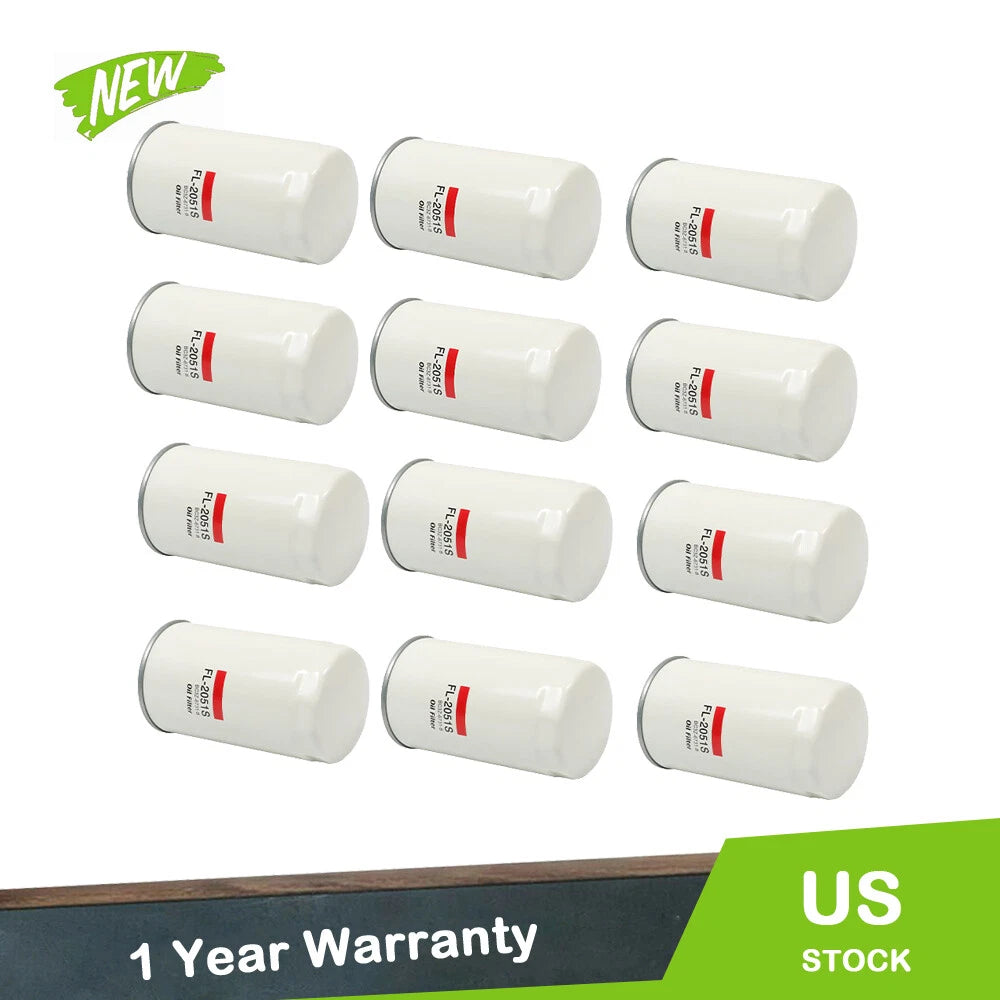12X Engine Oil Filters for Ford F-250 F-350 F-450 Super Duty 6.7L FL2051S