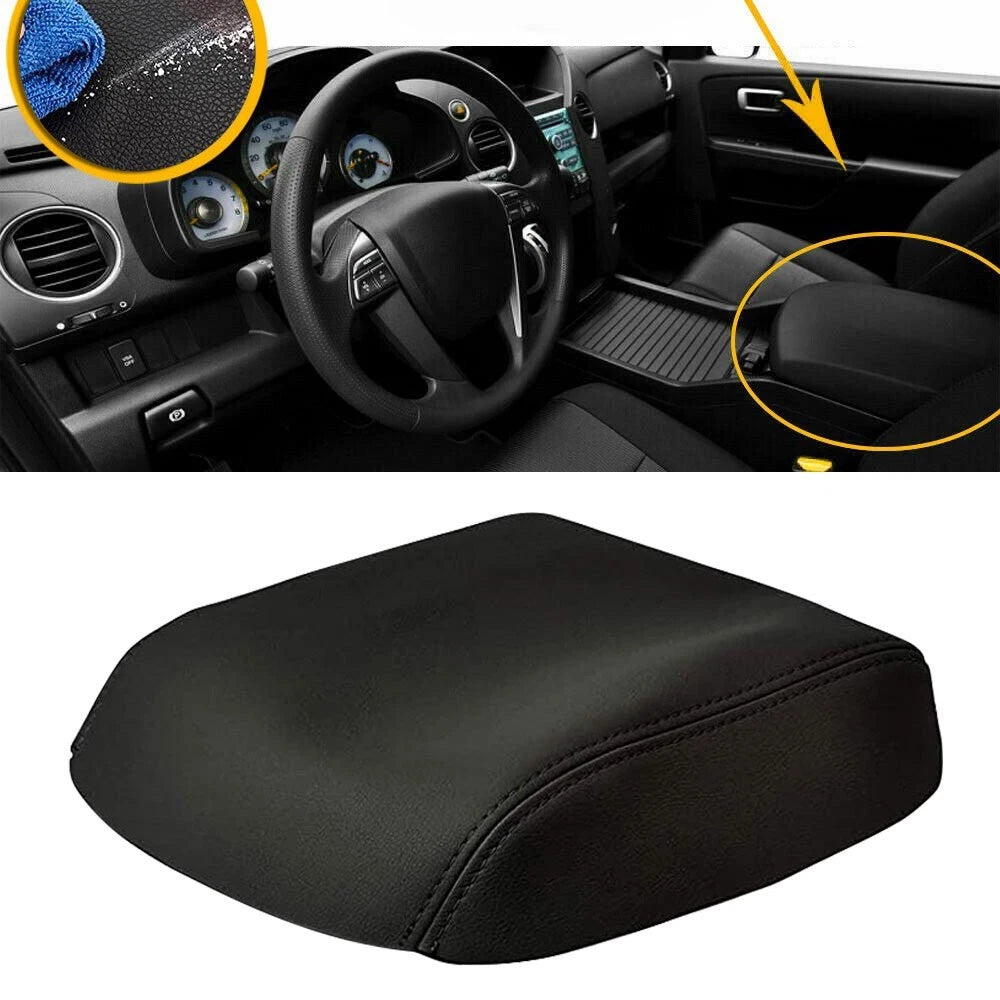 1X Console Lid Armrest Leather Black for Honda Pilot (2009–2015)