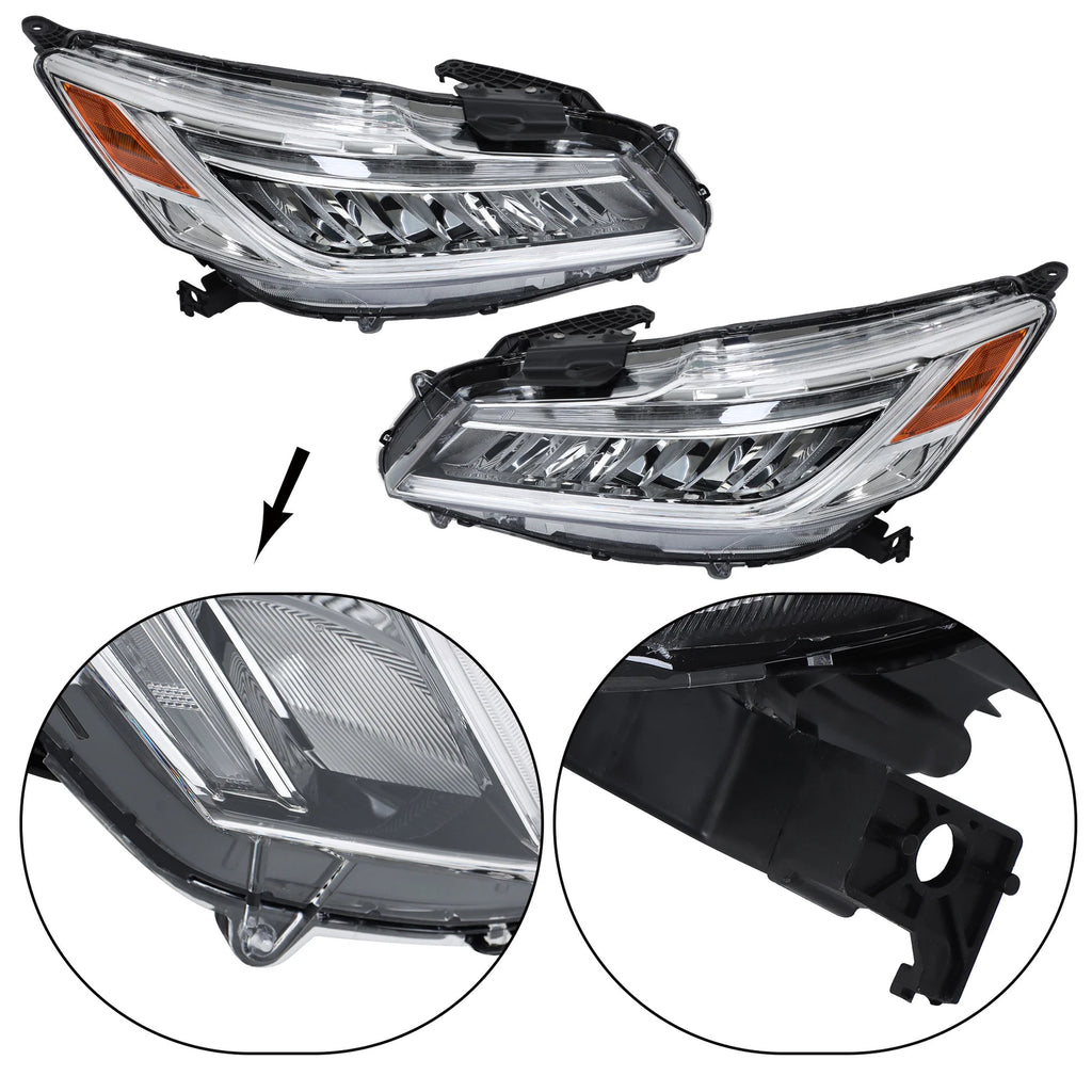 Pair LED Headlight Assembly for Honda Accord Sedan (2016–2017)