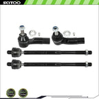 Set of 4 Tie Rod End Links for Audi A3 (2006–2013, 2015–2020)