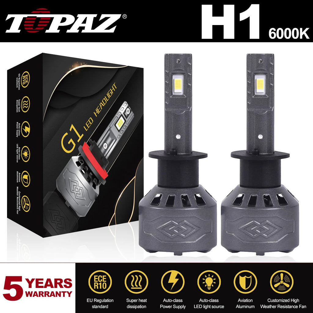 Set of 2 LED Headlight Bulbs for  H1 