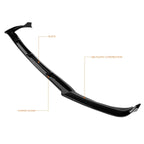 Gloss Black MP-Style Front Bumper Body Kit Spoiler Lip for Toyota Sienna (2018–2020)