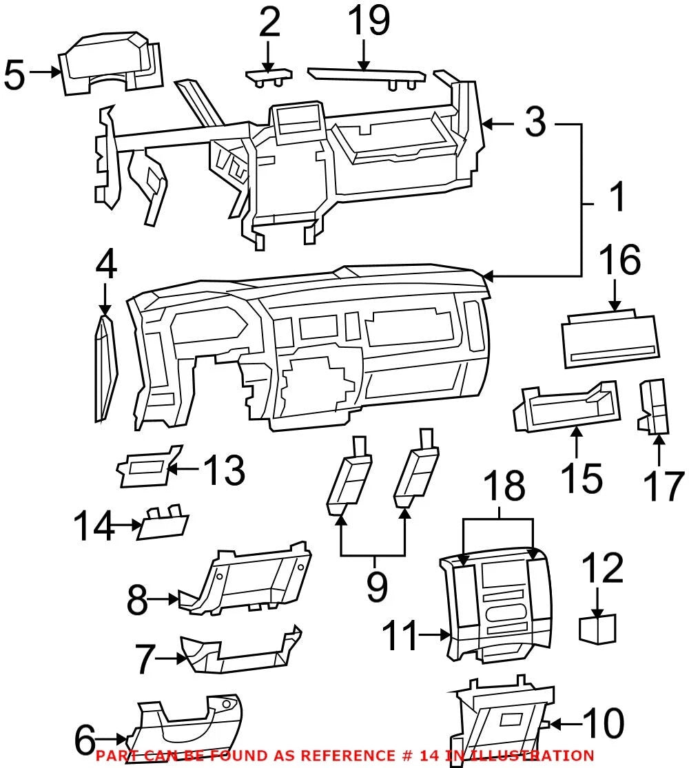 Parking Brake Pedal Release Handle for Dodge Ram 1500, Ram 2500 (OEM)
