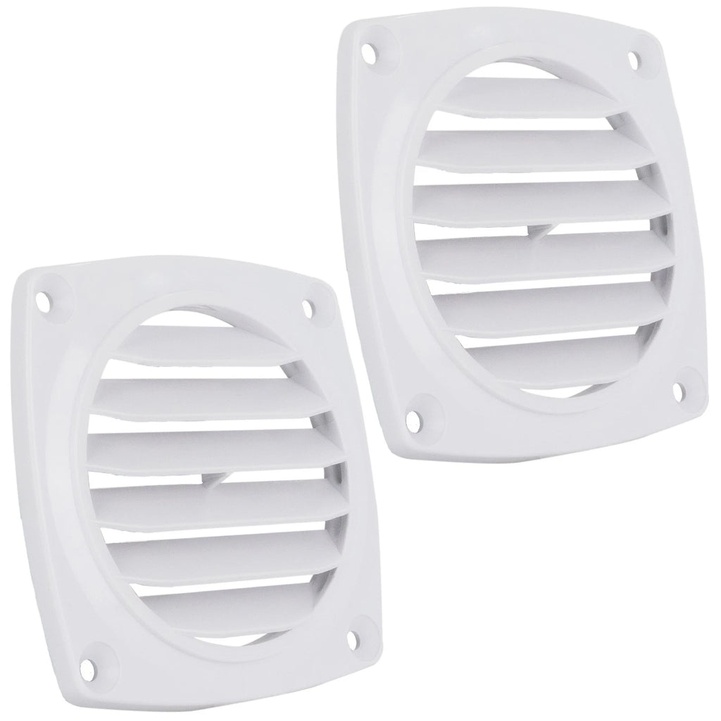 2X 3-Inch Louvered Hose Ventilators for (White)