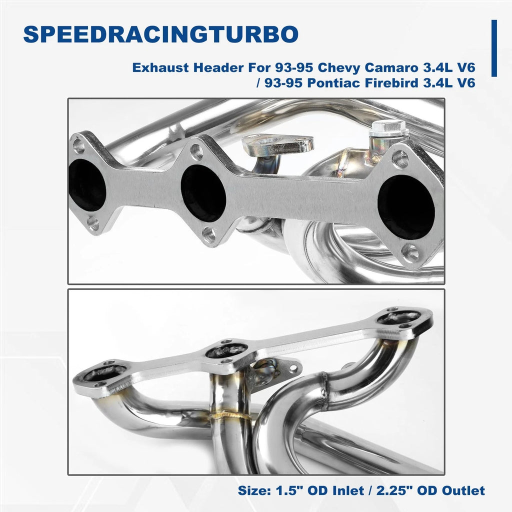 Pair Exhaust Header Manifold for Chevy Camaro/Pontiac Firebird (1993–1995)