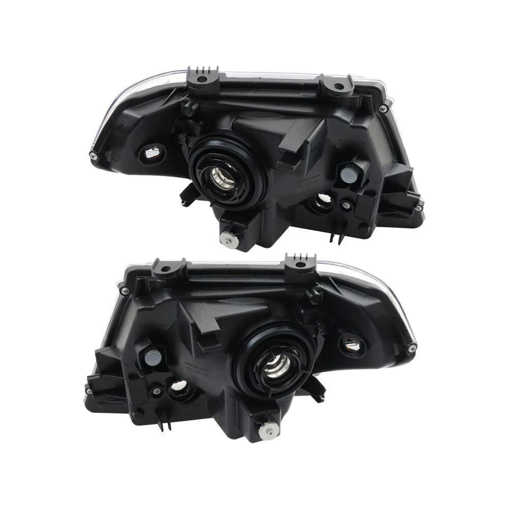 Pair Halogen Headlights for Nissan Frontier (2009-2020) Chrome Clear Lens