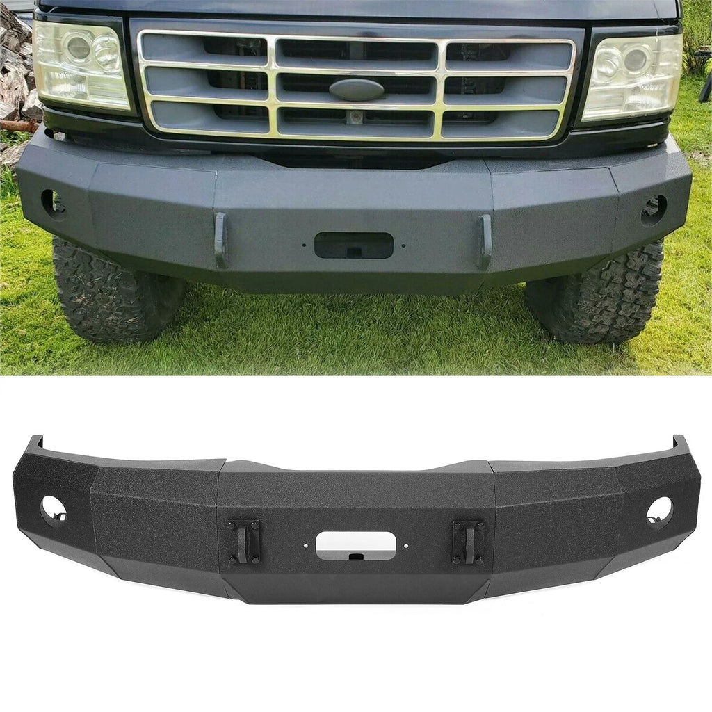 Steel Powder Coated Front Bumper for Ford F-150 F-250 F-350 (1992–1996) 22-415-92