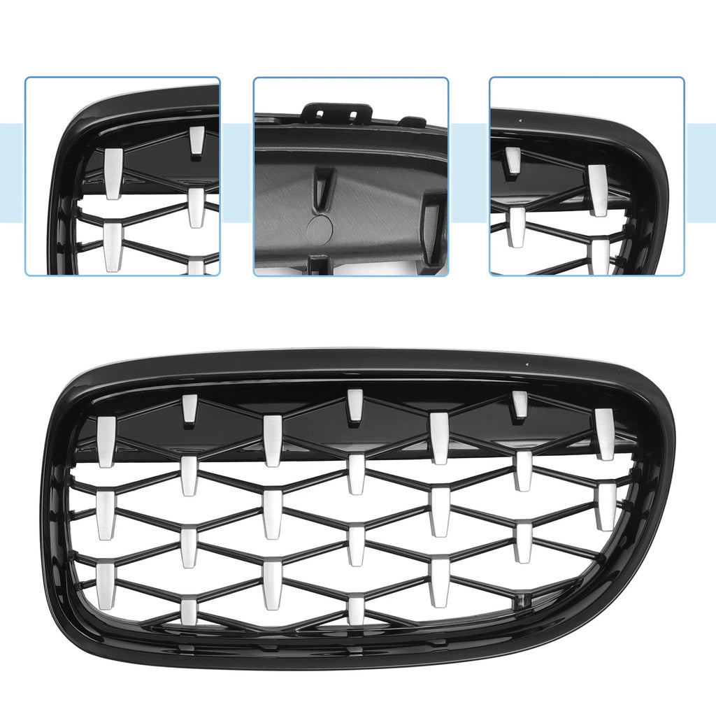 Front Hood Bumper Grille for BMW 335d 328i 335i xDrive (2007–2013) Pair