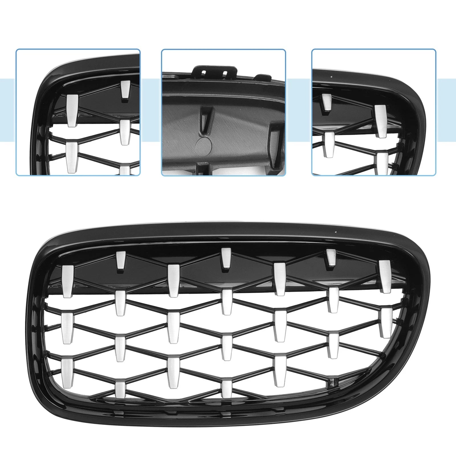 Front Hood Bumper Grille for BMW 335d 328i 335i xDrive (2007–2013) Pair