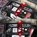 Red Aluminum Battery Tie Down Mount Bracket for Auto Car (170MM/145MM)