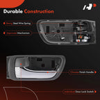 Left Chrome & Gray Interior Door Handle for Toyota Camry (2002-2006)