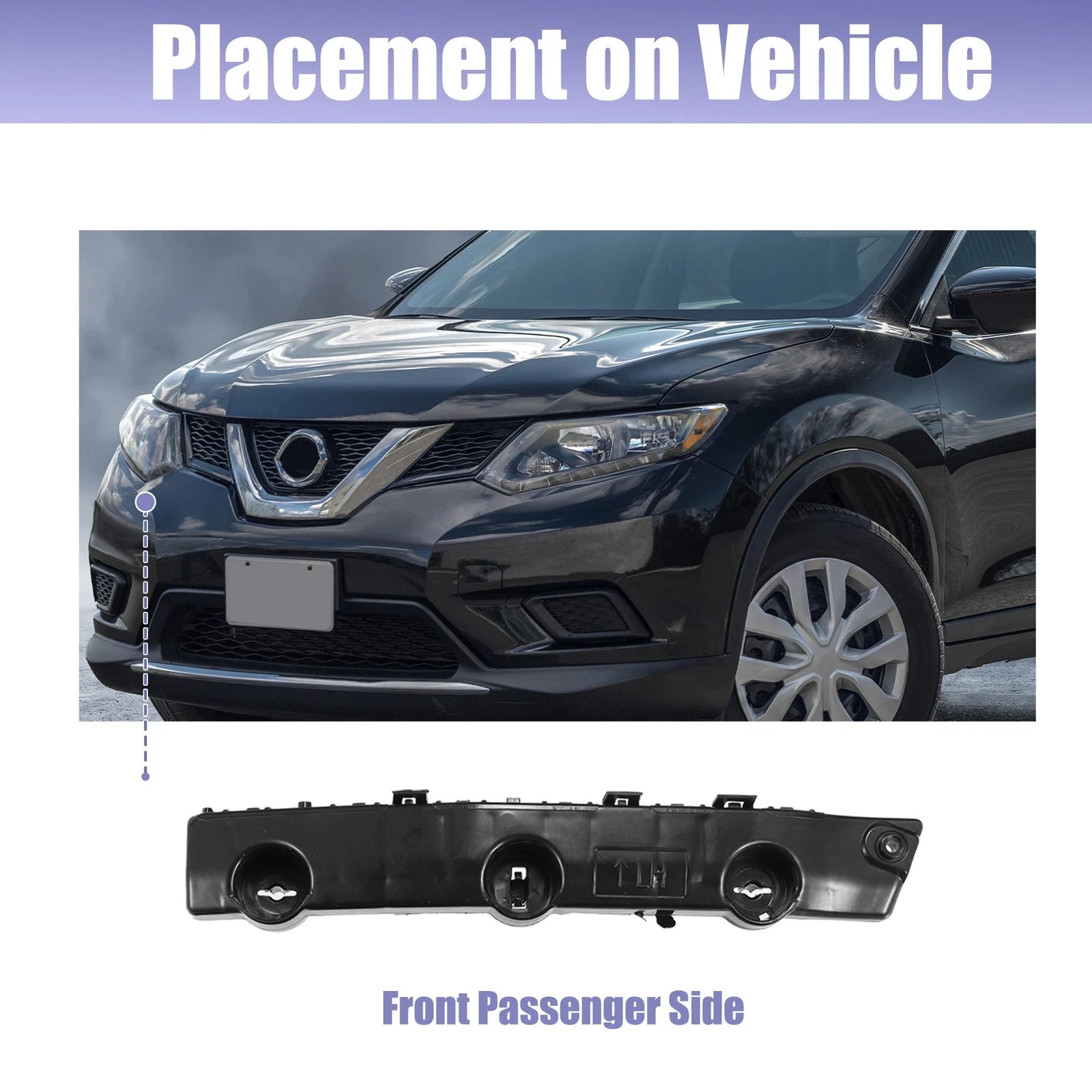 Front Left Bumper Mounting Bracket No. 622114CL0A for Nissan Rogue (2014–2016)