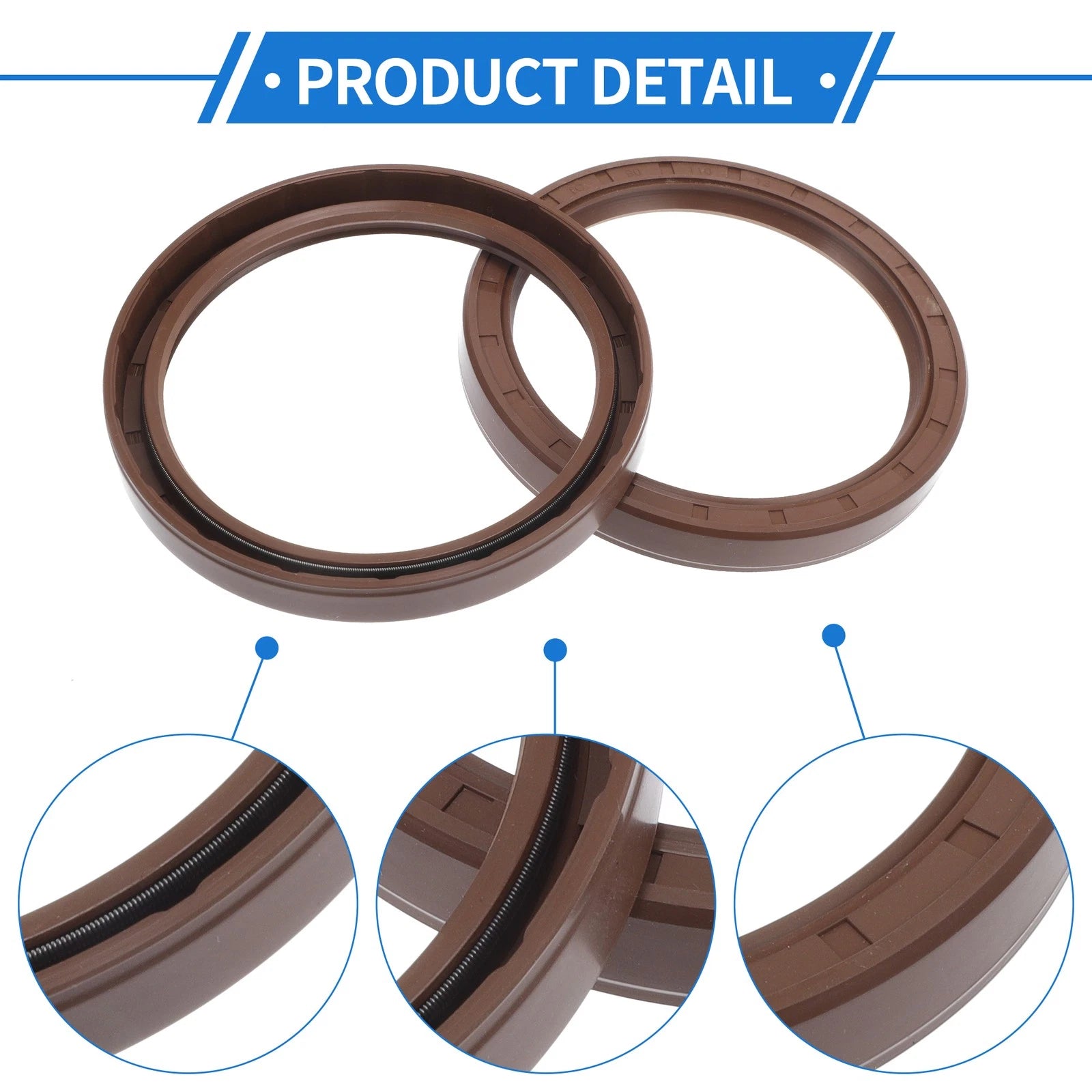 Set of 2 Oil Seal Rotary Shaft Seal FKM Rubber 90x110x13mm 683867305459 for [Make Model] ([YYYY–YYYY])