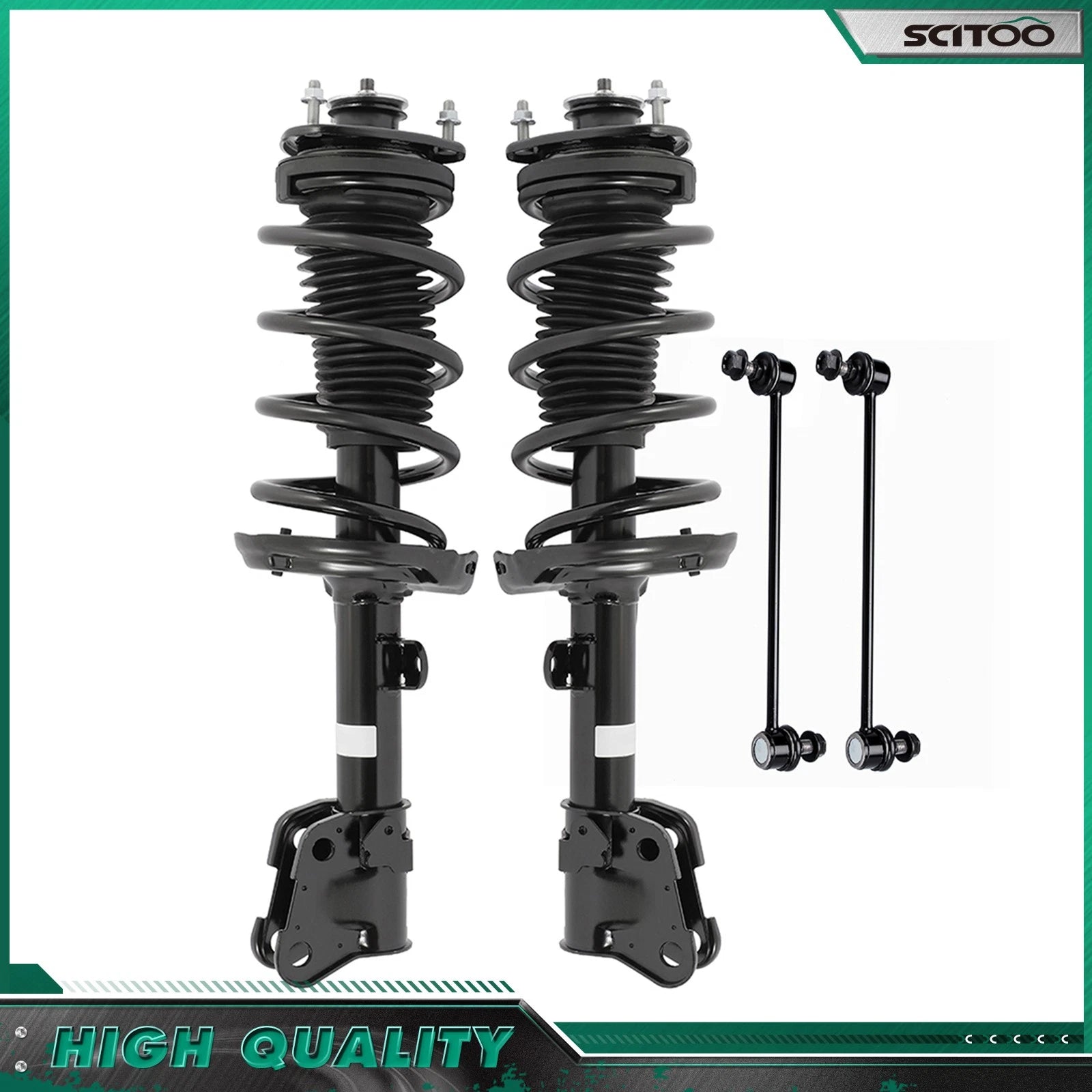 Front Complete Struts Assembly & Sway Bar Links Kit for Honda Pilot (2009–2015)
