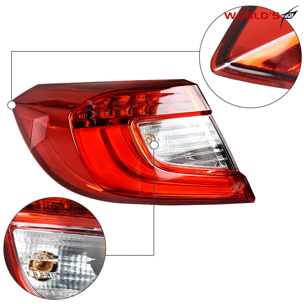 Left Outer Tail Light for Honda Accord (2018–2021) Rear Brake Lamp