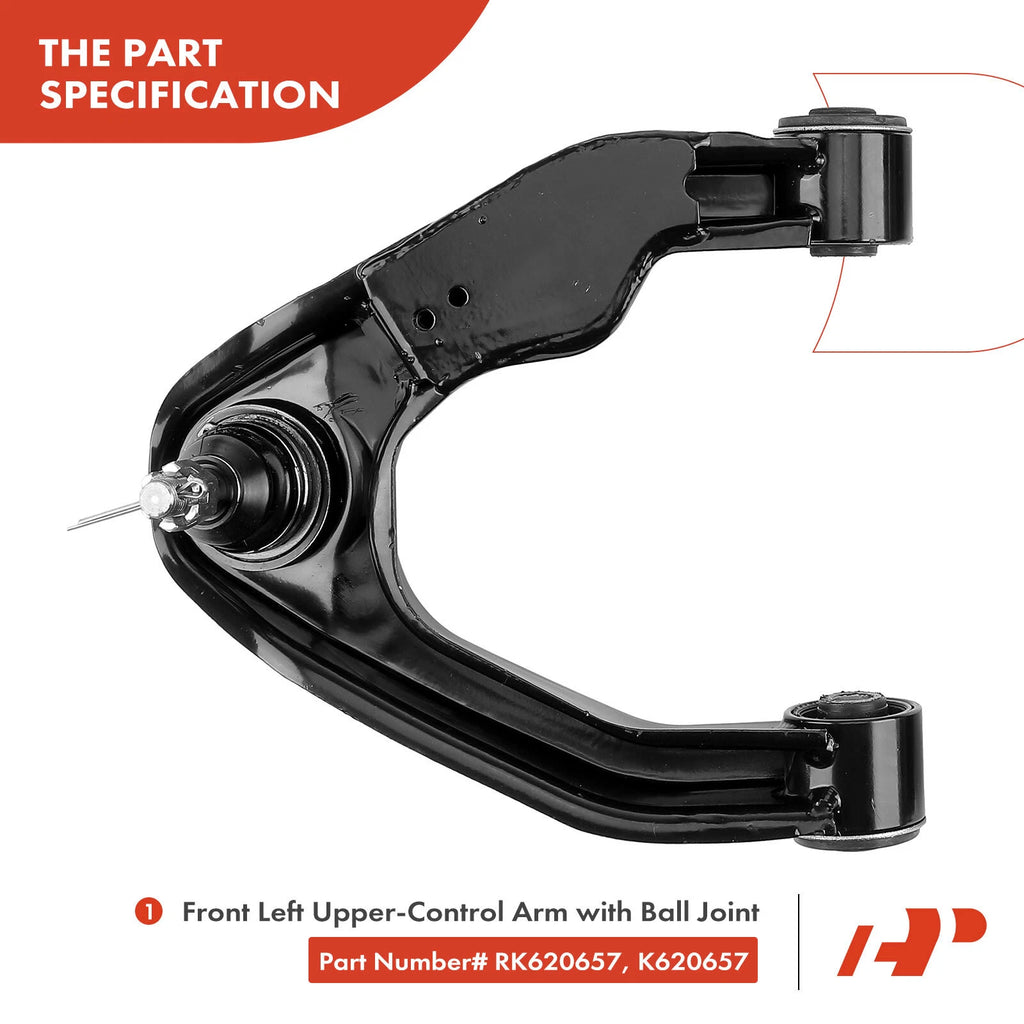 6x Front Upper Control Arm Ball Joint Tie Rod End for Nissan Frontier (2005–2023)