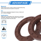 2X Oil Seal Rotary Shaft Seal FKM Rubber 40x62x7mm for Various Models