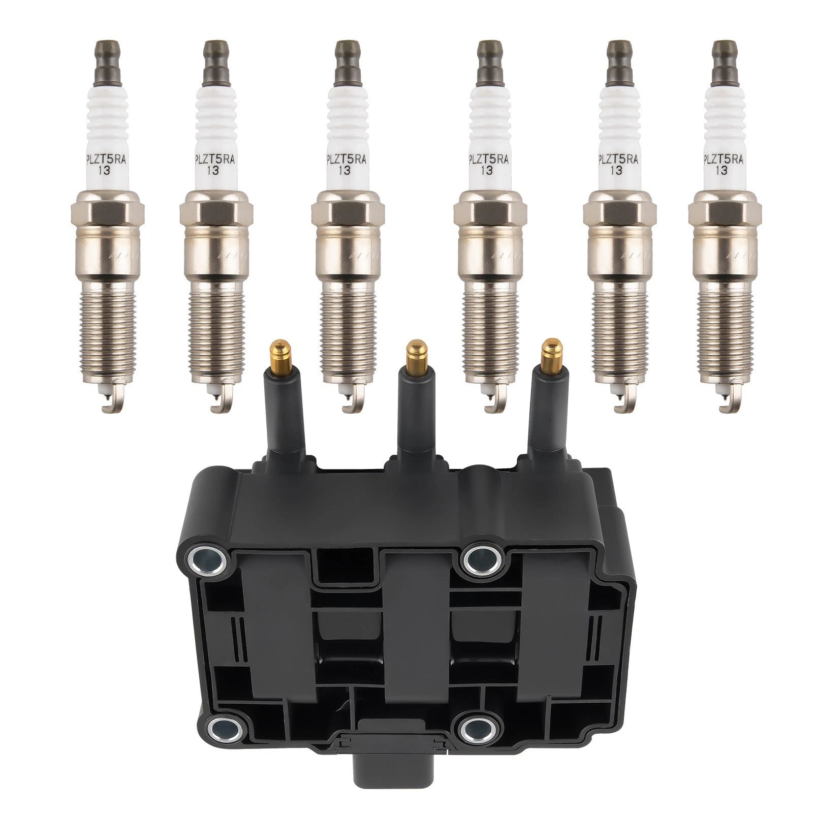 1 Ignition Coil + 6 Spark Plugs for Chrysler Voyager V6 3.3L (2001–2003) UF305 3381