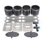 Exhaust Manifold Kit with Gasket & Drain Elbow for Mercruiser 4"