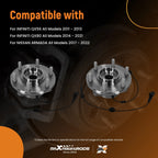 2X Front Wheel Hub & Bearing for Infiniti QX56 QX80 Armada (2011–2022)