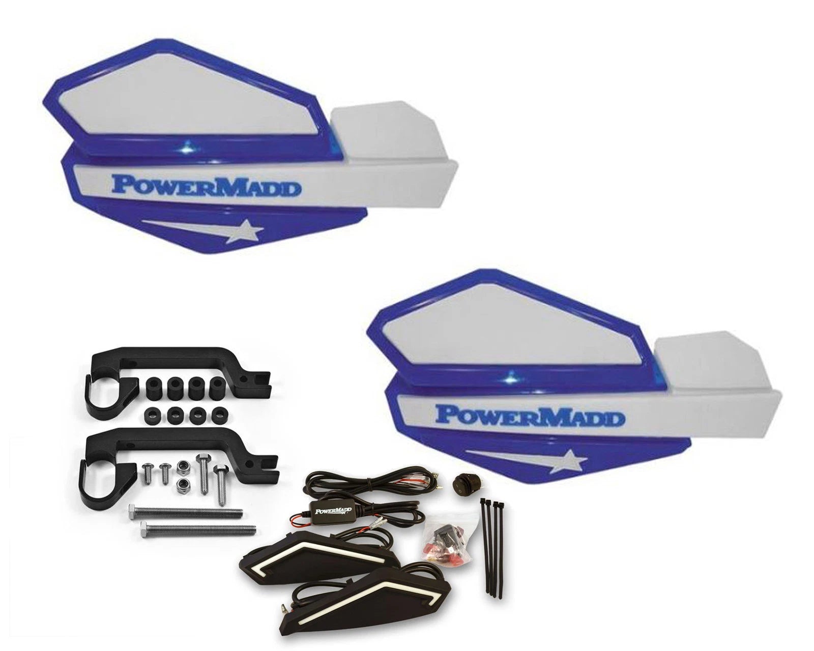 Powermadd Star Series LED Hand Guards for Can Am DS 450 DS 650 (2008–2018)