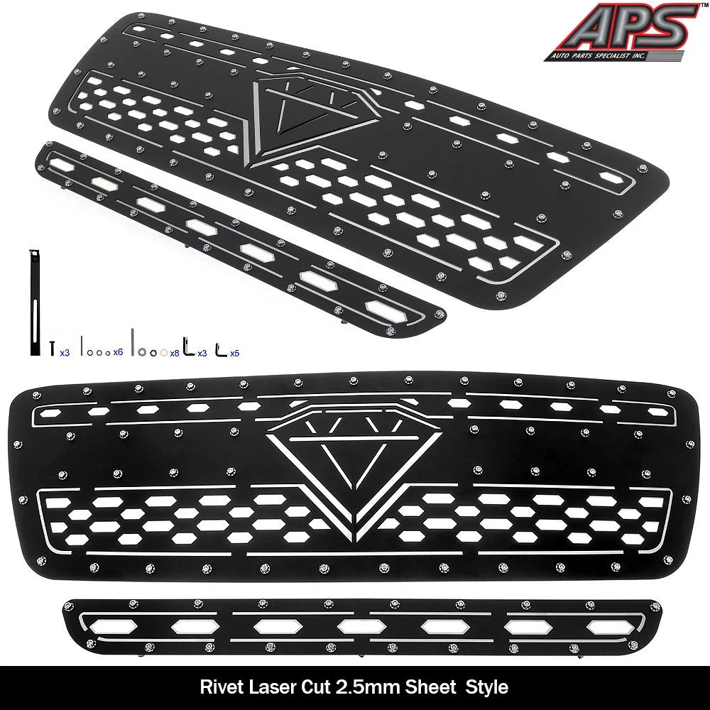 Stainless Steel Grille Insert Combo for Ford F-150 (2006-2008)