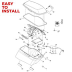 Saddlebag Latch Lock Cover Kit for Harley (2014-2024)