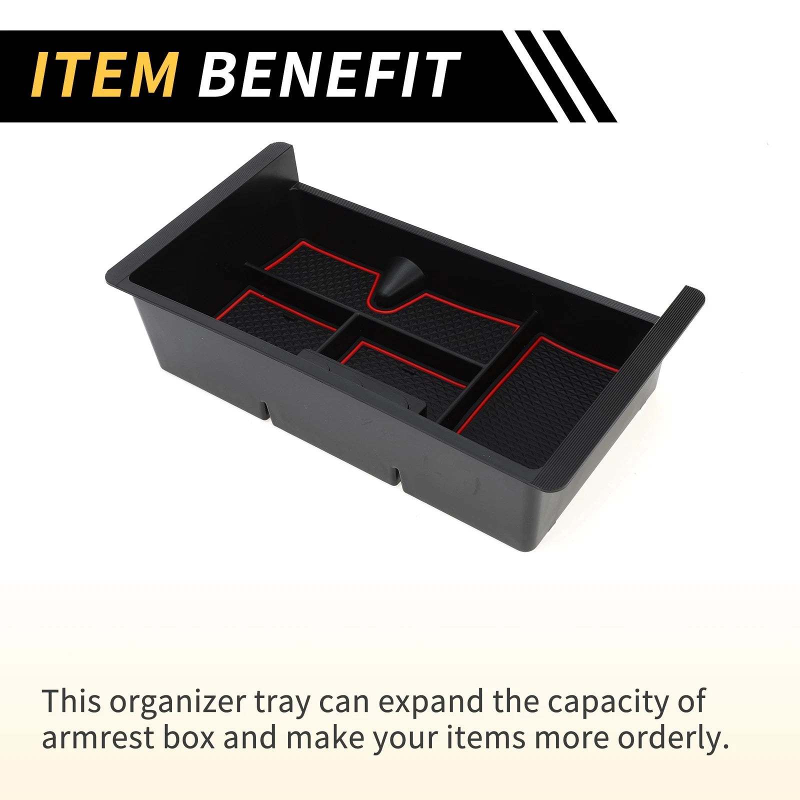 Center Console Organizer Insert Tray for Chevy Silverado 1500, GMC (2019–2023)