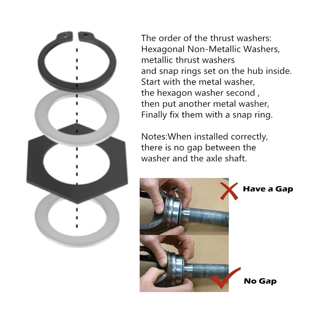 Thrust Washer Snap Ring Kit for Ford F250 F350 F450 F550 (1998–2004)
