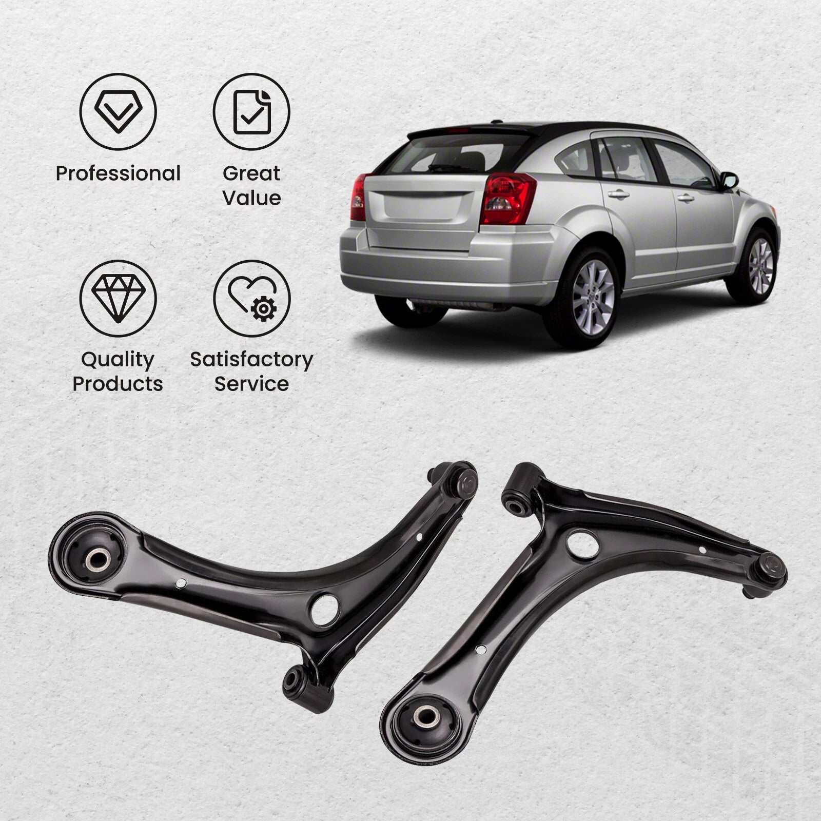 Front & Rear Lower Control Arm Tie Rod End for Jeep Compass Patriot (2007–2017)