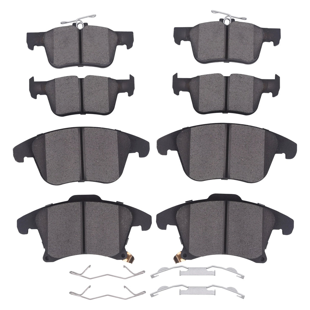 Set of 4 Brake Pads for Ford Fusion Lincoln MKZ (2013–2016)