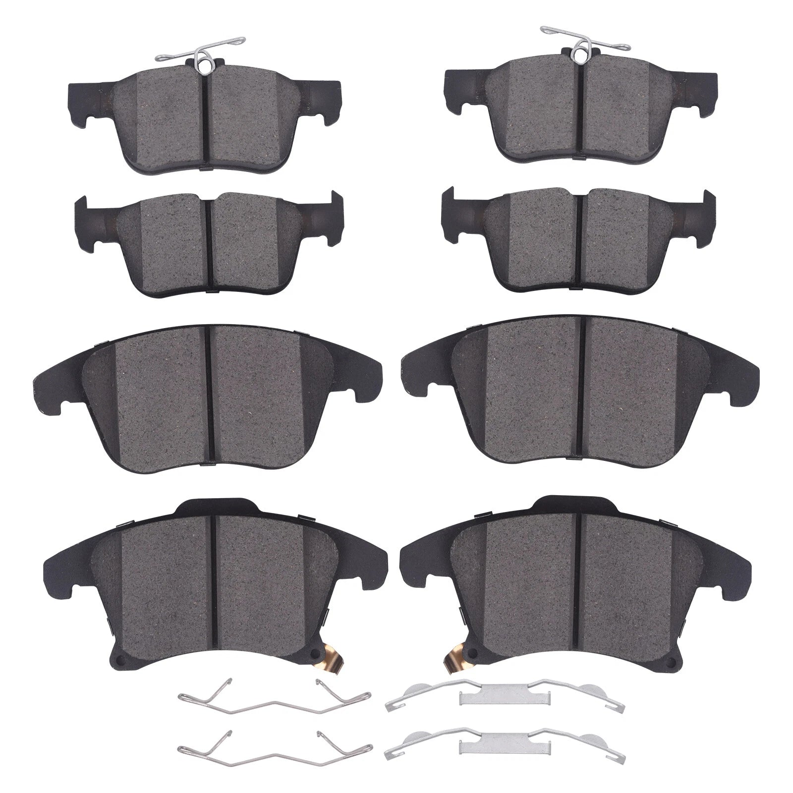 Set of 4 Brake Pads for Ford Fusion Lincoln MKZ (2013–2016)