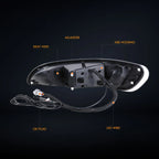 LED Headlight for Chevrolet Blazer (2019–2022) - Driver Left Side, Black Housing