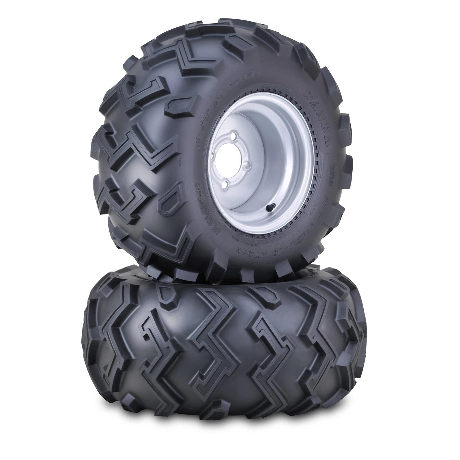 2 WANDA ATV Tire Wheel Assembly 22X11-10 6-Ply 4X4 PCD Silver Wheel (2010–2023)