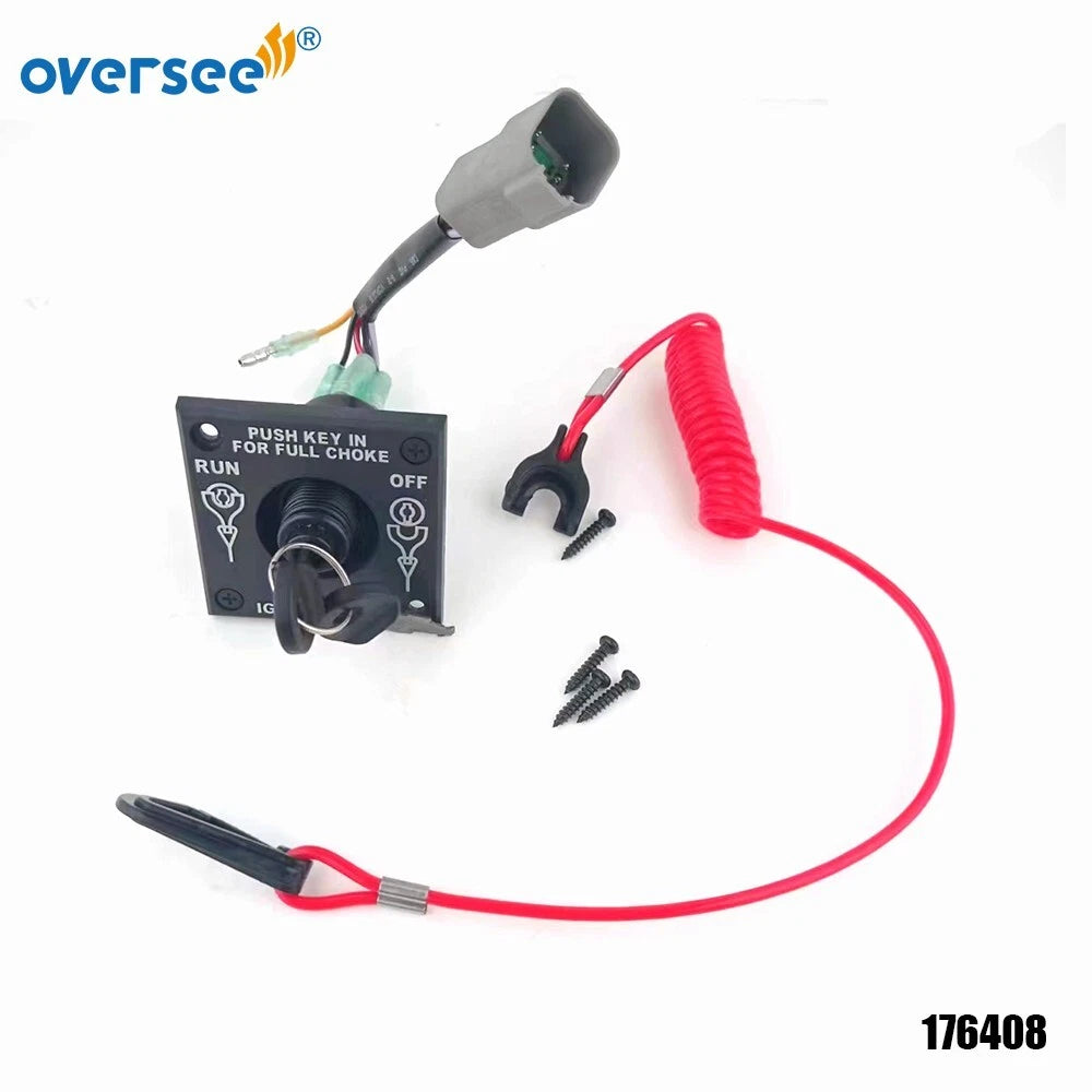 Single Engine Ignition Starter Cut Off Key Switch Kit for Johnson (W/CO)