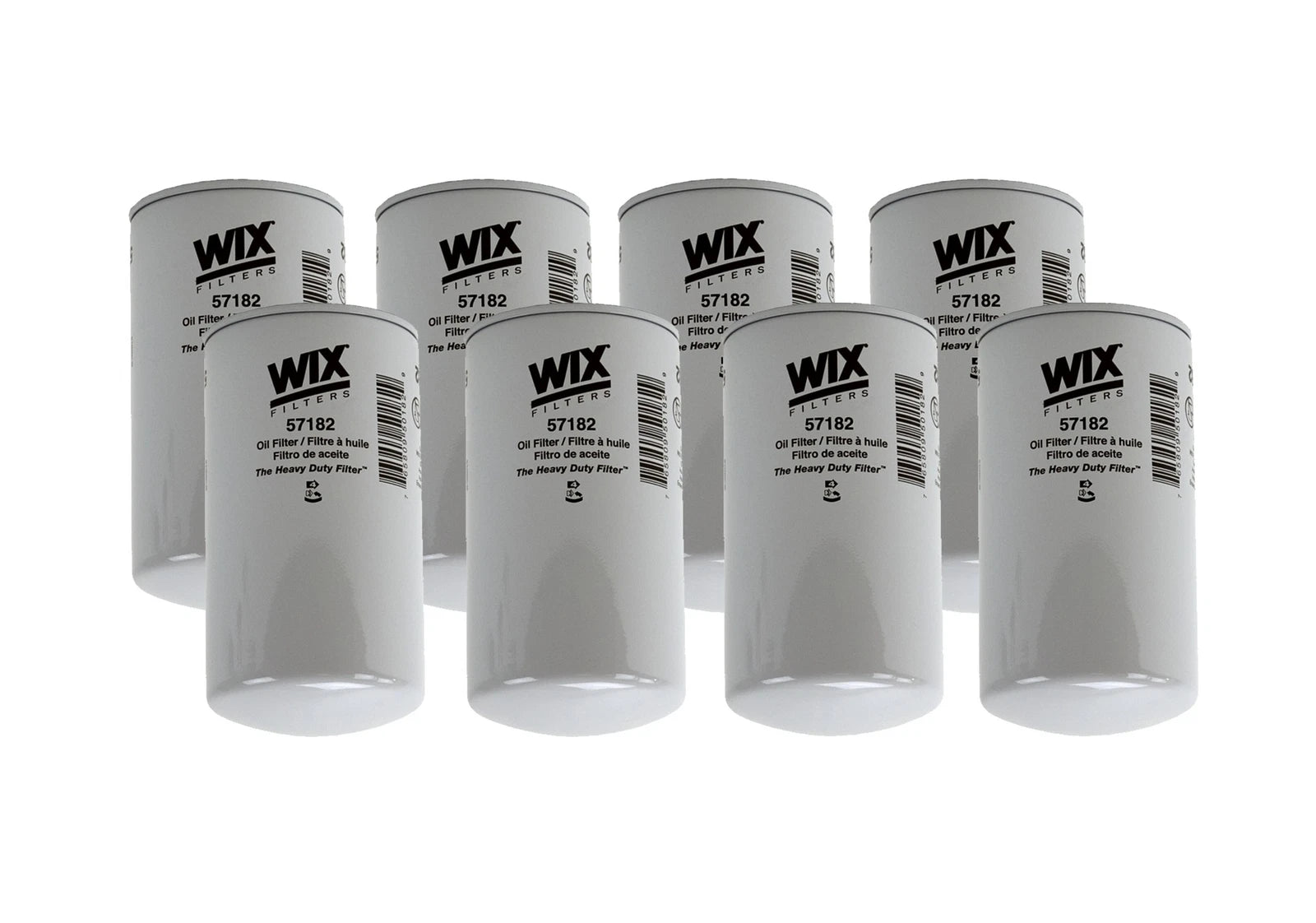 Set of 8 Engine Oil Filters for Ford Freightliner IC Peterbilt (Turbo)