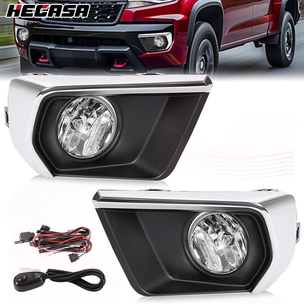 Fog Lights for Chevy Colorado (2021–2022) with Silver Bezel