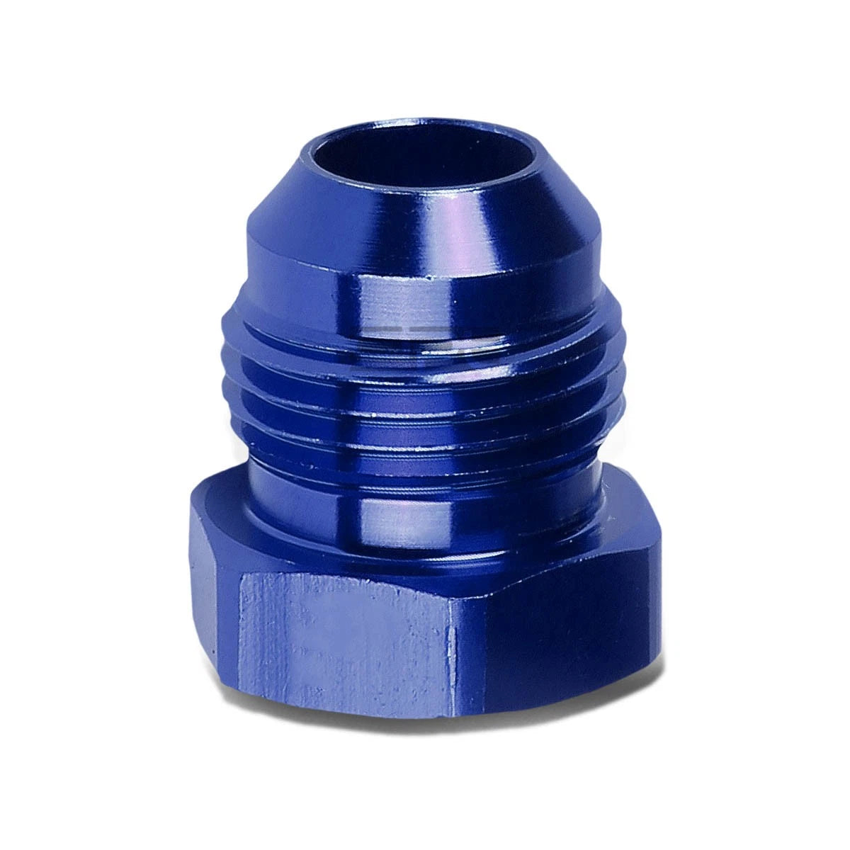 8AN AN-8 Flare Bolt Nut Plug Lock Fitting Adapter - Blue Aluminum
